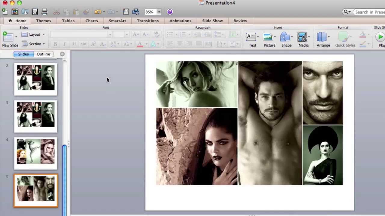How to insert photo album into powerpoint mac